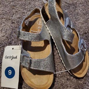 Cat & Jack Silver Sparkle Sandal